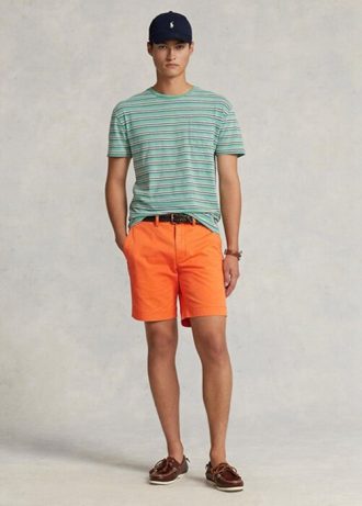 Pantalones cortos chinos rectos y elásticos Ralph Lauren para hombre en color naranja Pantalones cortos chinos rectos y elásticos Ralph Lauren para hombre en color naranja
