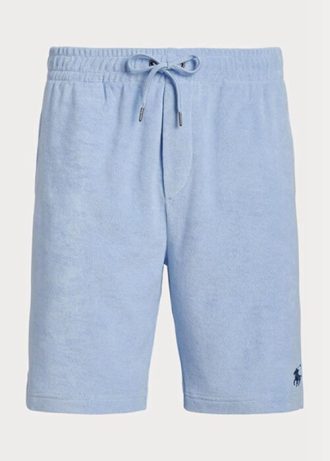 Pantalones cortos con cordón ajustable Ralph Lauren Terry para hombre en azul Pantalones cortos con cordón ajustable Ralph Lauren Terry para hombre en azul