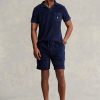 Pantalones cortos con cordón ajustable Ralph Lauren Terry para hombre en azul marino Pantalones cortos con cordón ajustable Ralph Lauren Terry para hombre en azul marino