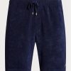 Pantalones cortos con cordón ajustable Ralph Lauren Terry para hombre en azul marino Pantalones cortos con cordón ajustable Ralph Lauren Terry para hombre en azul marino