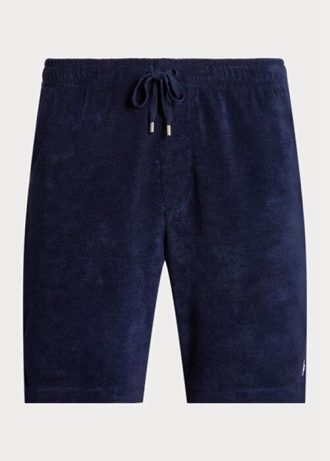 Pantalones cortos con cordón ajustable Ralph Lauren Terry para hombre en azul marino Pantalones cortos con cordón ajustable Ralph Lauren Terry para hombre en azul marino