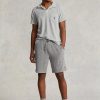 Pantalones cortos con cordón ajustable Ralph Lauren Terry para hombre en gris