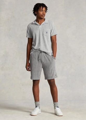 Pantalones cortos con cordón ajustable Ralph Lauren Terry para hombre en gris Pantalones cortos con cordón ajustable Ralph Lauren Terry para hombre en gris