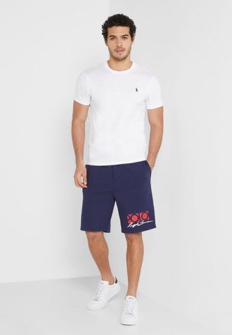Pantalones cortos con el logotipo de Ralph Lauren Signature para hombre en azul marino Pantalones cortos con el logotipo de Ralph Lauren Signature para hombre en azul marino