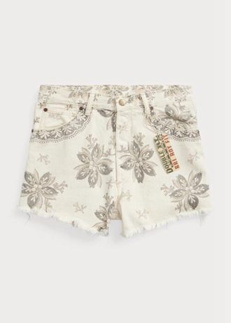 Pantalones cortos de mezclilla natural con semillas de Ralph Lauren para mujer en beige