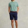 Pantalones cortos de sarga elástica de corte entallado Ralph Lauren para hombre en azul marino