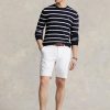 Pantalones cortos de sarga elástica de corte entallado Ralph Lauren para hombre en blanco