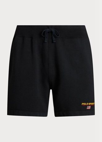 Pantalones cortos deportivos de polar Ralph Lauren Polo para hombre, color negro Pantalones cortos deportivos de polar Ralph Lauren Polo para hombre, color negro