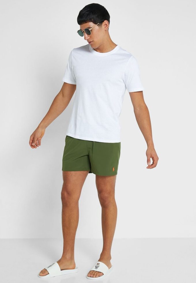 Pantalones cortos esenciales Ralph Lauren verdes para hombre Pantalones cortos esenciales Ralph Lauren verdes para hombre