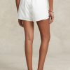 Pantalones cortos Ralph Lauren blancos con cordón ajustable en tejido Ripstop para mujer Pantalones cortos Ralph Lauren blancos con cordón ajustable en tejido Ripstop para mujer