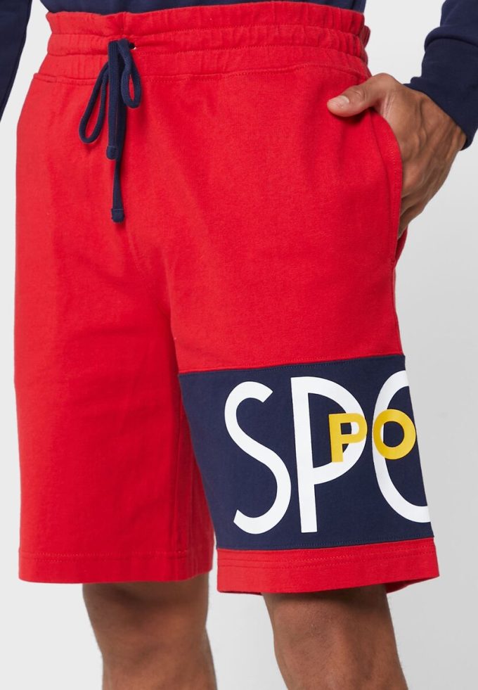 Pantalones cortos rojos con el logotipo de Ralph Lauren para hombre Pantalones cortos rojos con el logotipo de Ralph Lauren para hombre