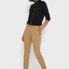 Pantalones de cintura alta Ralph Lauren para mujer en color marrón Pantalones de cintura alta Ralph Lauren para mujer en color marrón