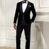 Pantalones de esmoquin negros hechos a mano Ralph Lauren Gregory Barathea para hombre Pantalones de esmoquin negros hechos a mano Ralph Lauren Gregory Barathea para hombre