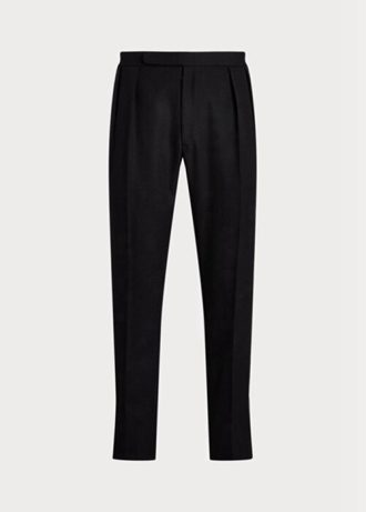 Pantalones de esmoquin negros hechos a mano Ralph Lauren Gregory Barathea para hombre Pantalones de esmoquin negros hechos a mano Ralph Lauren Gregory Barathea para hombre