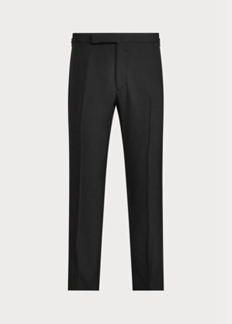 Pantalones de esmoquin negros Ralph Lauren Gregory de lana Barathea para hombre Pantalones de esmoquin negros Ralph Lauren Gregory de lana Barathea para hombre