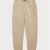 Pantalones de jersey con acolchado de cable y logotipo de Ralph Lauren en beige para mujer Pantalones de jersey con acolchado de cable y logotipo de Ralph Lauren en beige para mujer