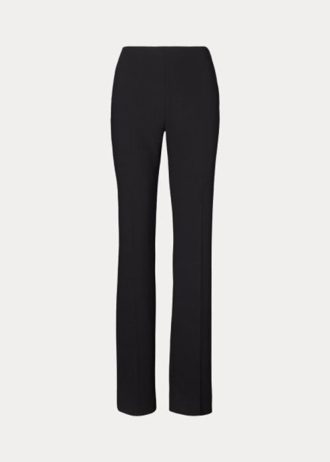 Pantalones de lana elástica Ralph Lauren Alandra para mujer, color negro