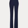 Pantalones de lana elástica Ralph Lauren Alandra para mujer en color azul marino