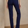 Pantalones de lana elástica Ralph Lauren Alandra para mujer en color azul marino