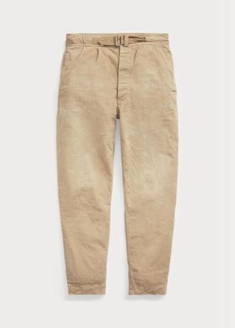 Pantalones de lona holgados y plisados Ralph Lauren para hombre en color caqui Pantalones de lona holgados y plisados Ralph Lauren para hombre en color caqui