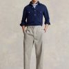 Pantalones de lona holgados y plisados Ralph Lauren para hombre en gris Pantalones de lona holgados y plisados Ralph Lauren para hombre en gris