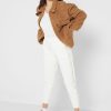 Pantalones de punto de cintura alta Ralph Lauren para mujer en color blanco