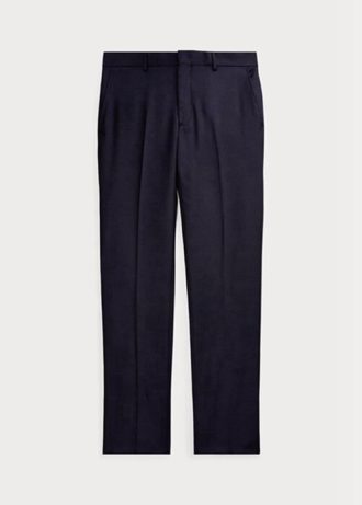 Pantalones de sarga de lana Ralph Lauren de corte entallado para hombre en color azul marino Pantalones de sarga de lana Ralph Lauren de corte entallado para hombre en color azul marino