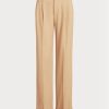 Pantalones de sarga de mezcla de lana plisados Ralph Lauren para mujer en color caqui Pantalones de sarga de mezcla de lana plisados Ralph Lauren para mujer en color caqui