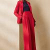Pantalones de shantung de seda Ralph Lauren Graciela de mujer de color rojo Pantalones de shantung de seda Ralph Lauren Graciela de mujer de color rojo