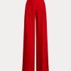 Pantalones de shantung de seda Ralph Lauren Graciela de mujer de color rojo Pantalones de shantung de seda Ralph Lauren Graciela de mujer de color rojo