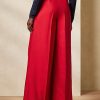 Pantalones de shantung de seda Ralph Lauren Graciela de mujer de color rojo Pantalones de shantung de seda Ralph Lauren Graciela de mujer de color rojo