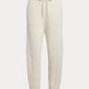 Pantalones de suéter de lana y cachemira de punto acanalado Ralph Lauren para mujer en color crema Pantalones de suéter de lana y cachemira de punto acanalado Ralph Lauren para mujer en color crema