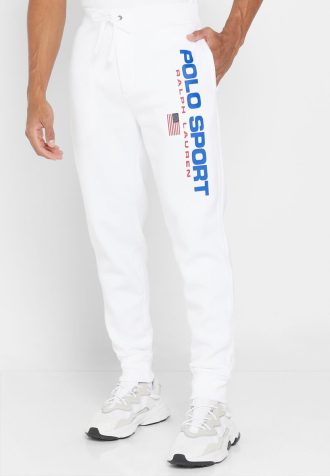 Pantalones deportivos blancos con el logotipo de Ralph Lauren para hombre