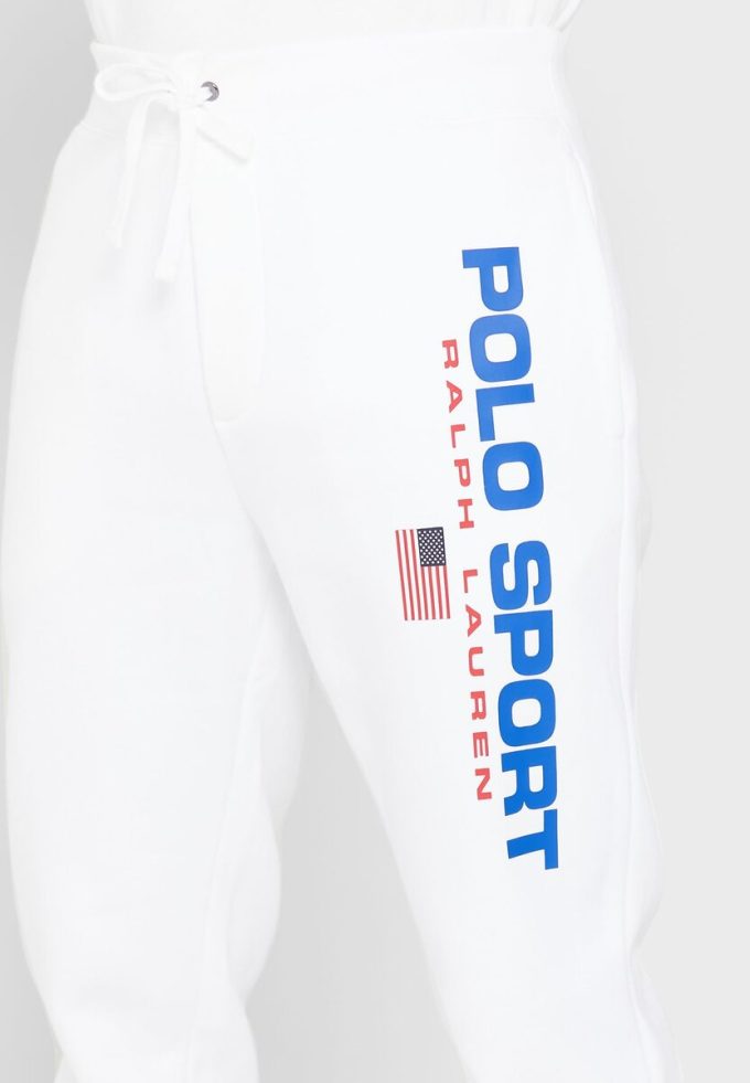 Pantalones deportivos blancos con el logotipo de Ralph Lauren para hombre Pantalones deportivos blancos con el logotipo de Ralph Lauren para hombre