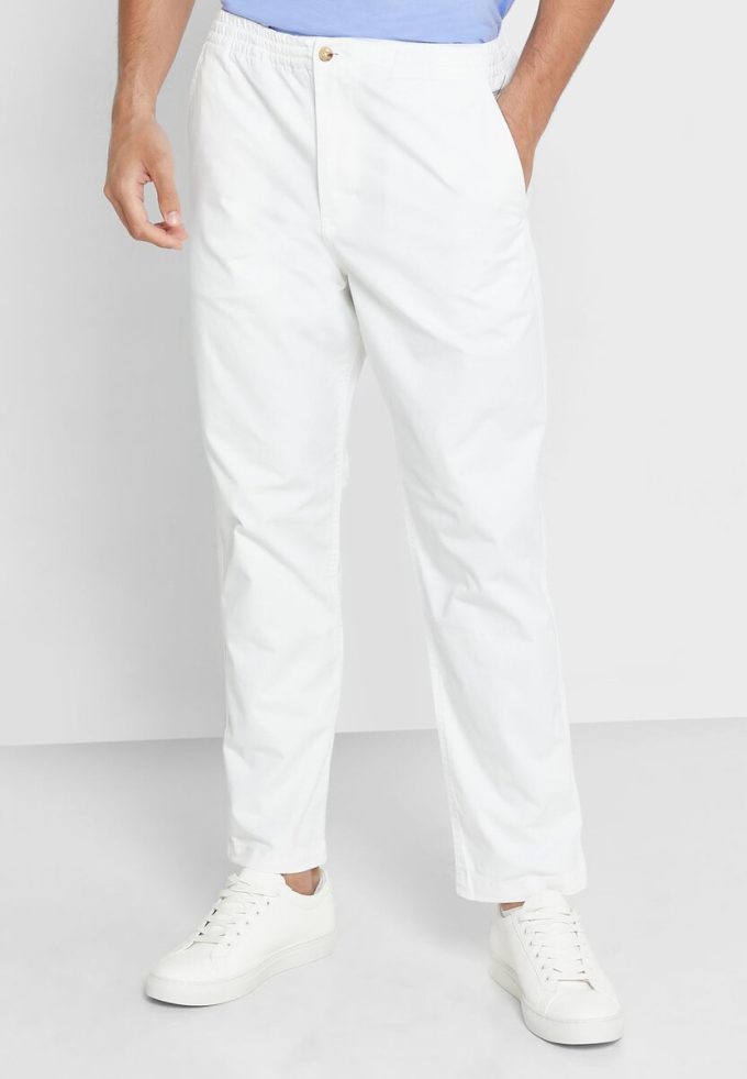 Pantalones deportivos blancos Ralph Lauren Prepster para hombre Pantalones deportivos blancos Ralph Lauren Prepster para hombre