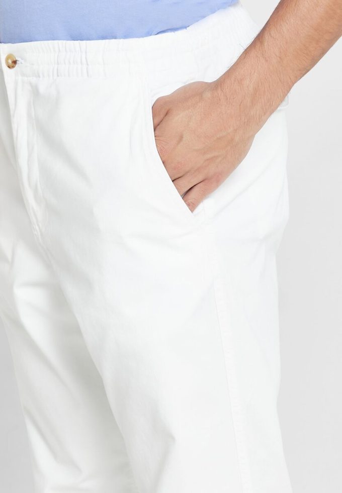 Pantalones deportivos blancos Ralph Lauren Prepster para hombre Pantalones deportivos blancos Ralph Lauren Prepster para hombre