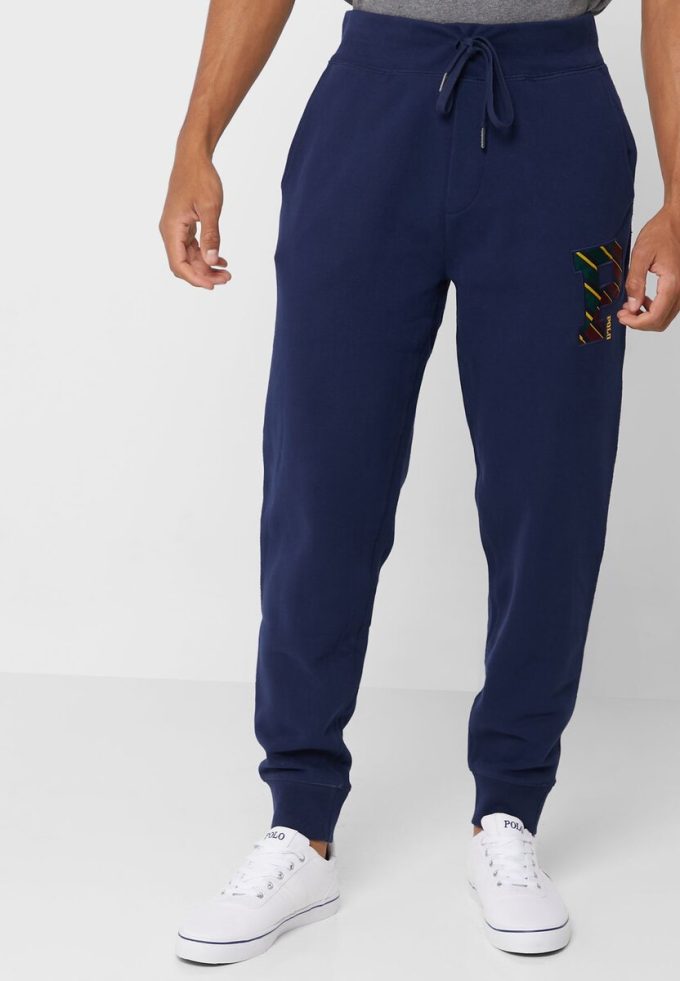 Pantalones deportivos con puños con cordón Ralph Lauren para hombre en azul marino Pantalones deportivos con puños con cordón Ralph Lauren para hombre en azul marino