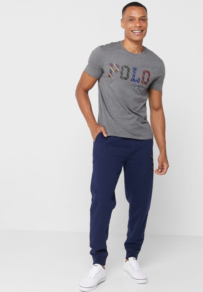 Pantalones deportivos con puños con cordón Ralph Lauren para hombre en azul marino Pantalones deportivos con puños con cordón Ralph Lauren para hombre en azul marino