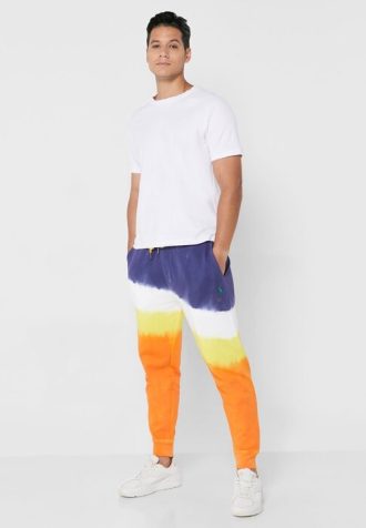 Pantalones deportivos con puños teñidos multicolores Ralph Lauren para hombre