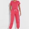 Pantalones deportivos de cintura alta hasta el tobillo de Ralph Lauren para mujer en color rosa Pantalones deportivos de cintura alta hasta el tobillo de Ralph Lauren para mujer en color rosa