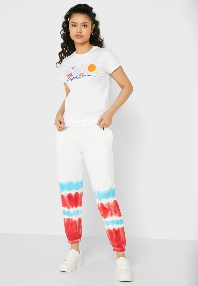 Pantalones deportivos de cintura alta Ralph Lauren multicolor para mujer Pantalones deportivos de cintura alta Ralph Lauren multicolor para mujer