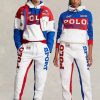 Pantalones deportivos de polar con bloques de color Ralph Lauren Polo para hombre en blanco Pantalones deportivos de polar con bloques de color Ralph Lauren Polo para hombre en blanco