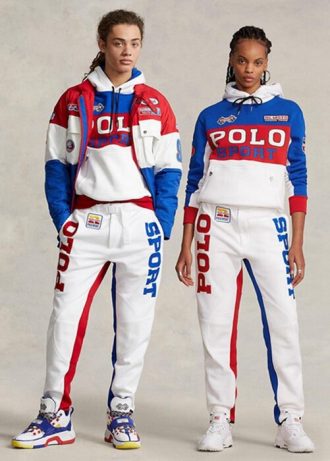 Pantalones deportivos de polar con bloques de color Ralph Lauren Polo para hombre en blanco Pantalones deportivos de polar con bloques de color Ralph Lauren Polo para hombre en blanco