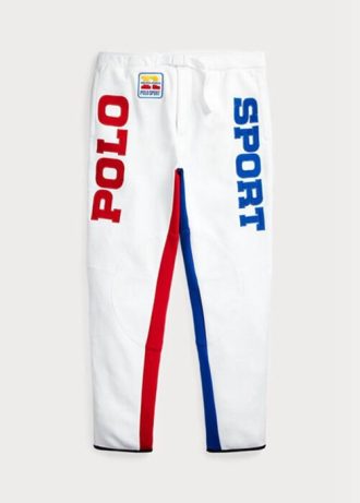 Pantalones deportivos de polar con bloques de color Ralph Lauren Polo para hombre en blanco Pantalones deportivos de polar con bloques de color Ralph Lauren Polo para hombre en blanco