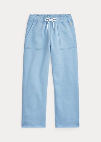 Pantalones deportivos de polar con dobladillo cortado de Ralph Lauren para mujer en azul Pantalones deportivos de polar con dobladillo cortado de Ralph Lauren para mujer en azul