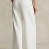 Pantalones deportivos de polar con dobladillo cortado de Ralph Lauren para mujer en blanco Pantalones deportivos de polar con dobladillo cortado de Ralph Lauren para mujer en blanco