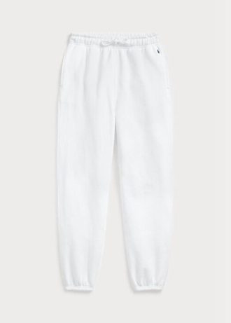 Pantalones deportivos de polar Ralph Lauren blancos para mujer