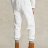 Pantalones deportivos de polar Ralph Lauren blancos para mujer Pantalones deportivos de polar Ralph Lauren blancos para mujer