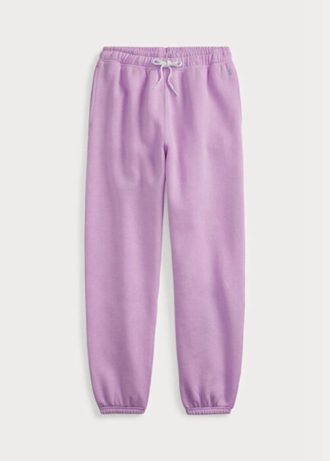 Pantalones deportivos de polar Ralph Lauren morados para mujer