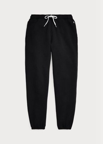 Pantalones deportivos de polar Ralph Lauren negros para mujer